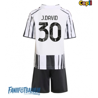 Juventus Jonathan David #30 Echipament de Fotbal Replică 2025-26 Copii Acasa (+ Șorturi)